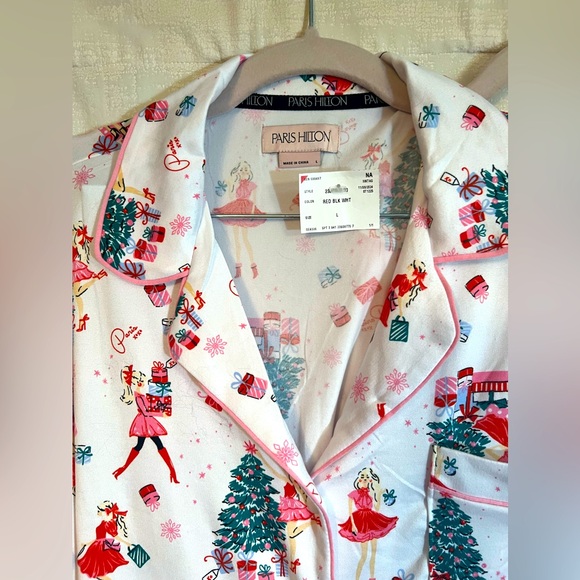 Paris Hilton NWT Women's Top Pants Comfy Pajama Set Size L - Picture 8 of 10